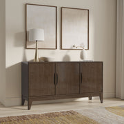 Harper - 3 Door Sideboard Buffet / Storage Cabinet - Walnut Brown - R&R Furniture Gallery (Fountain Valley, CA)