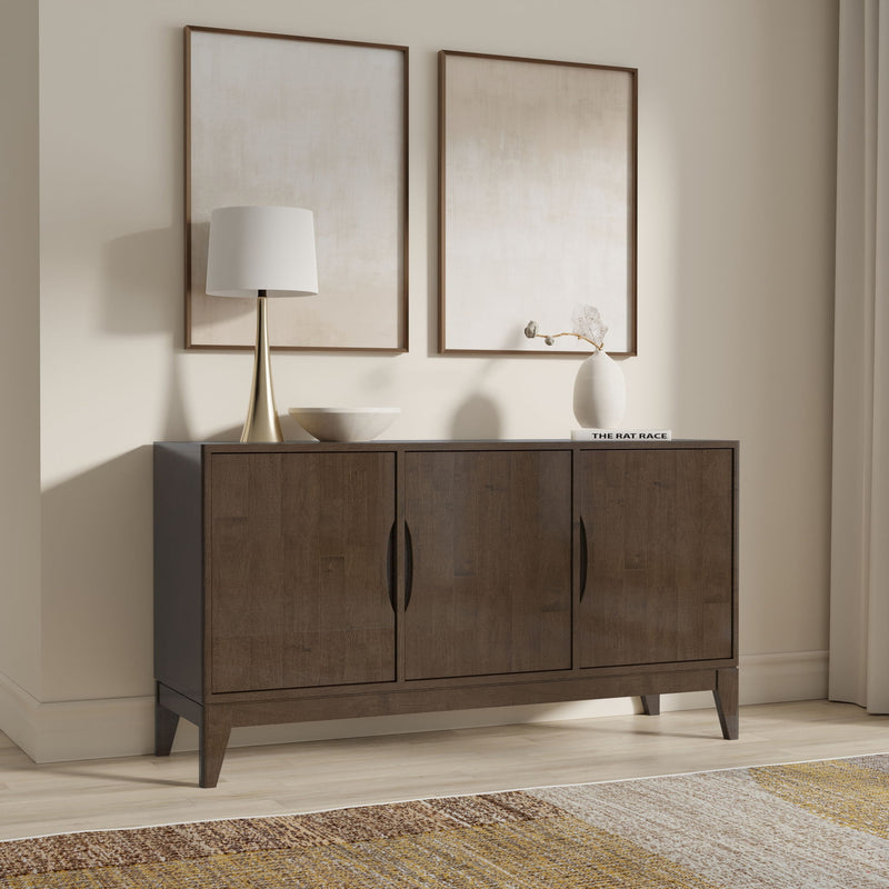 Harper - 3 Door Sideboard Buffet / Storage Cabinet - Walnut Brown - R&R Furniture Gallery (Fountain Valley, CA)