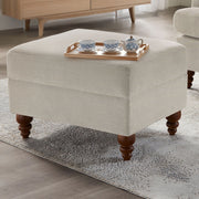 Candor - Ottoman Upholstered Footrest - Beige / Gray - R&R Furniture Gallery (Fountain Valley, CA)
