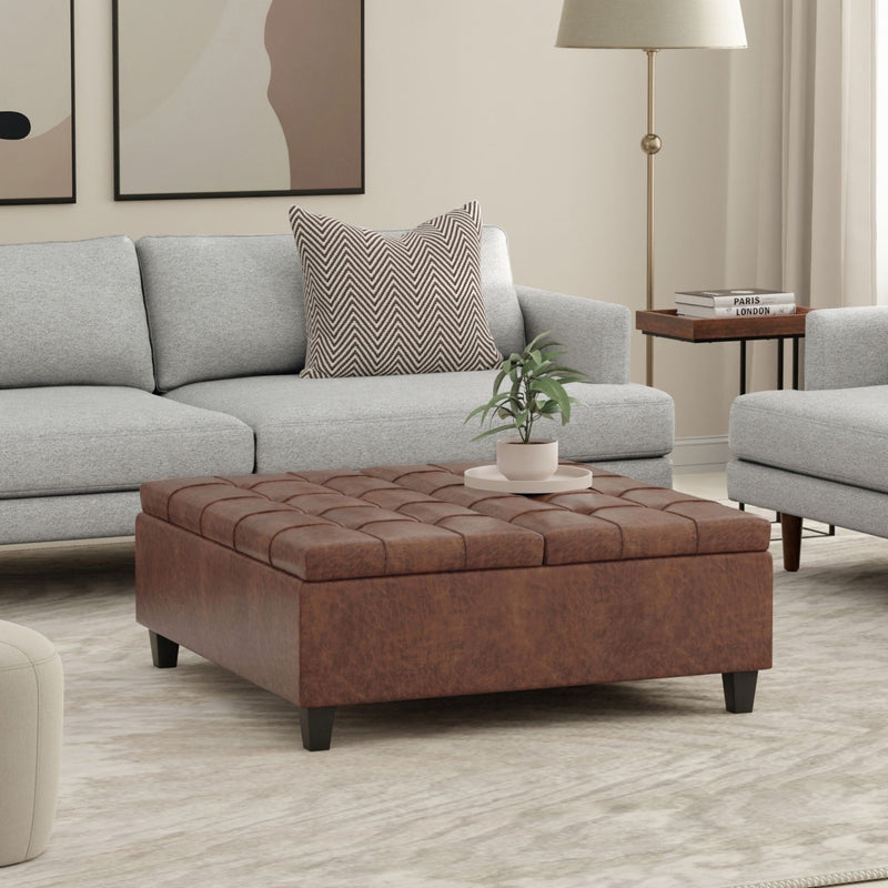 Harrison - Upholstered Coffee Table Storage Ottoman - R&R Furniture Gallery (Fountain Valley, CA)