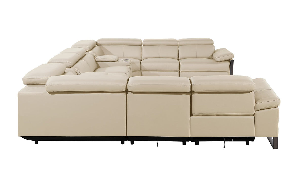 1246 - 10-Piece U-Shaped Modular Power Reclining Sectional With 4 Power Recliners And Power Headrests