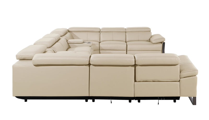 1246 - 10-Piece U-Shaped Modular Power Reclining Sectional With 4 Power Recliners And Power Headrests