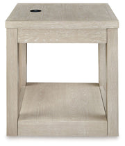 Marxhart - Square End Table - Bisque - R&R Furniture Gallery (Fountain Valley, CA)