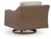 Laguna Heights - Swivel Lounge With Cushion - Beige - R&R Furniture Gallery (Fountain Valley, CA)
