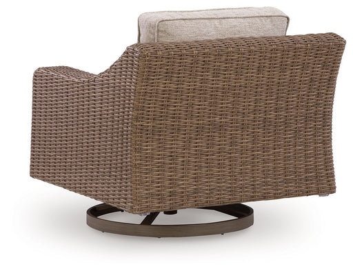 Laguna Heights - Swivel Lounge With Cushion - Beige - R&R Furniture Gallery (Fountain Valley, CA)