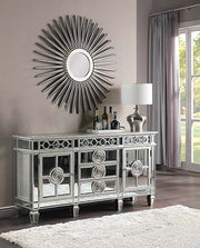 Varian - 36" Server - Mirrored & Antique Platinum - R&R Furniture Gallery (Fountain Valley, CA)