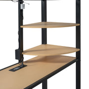 Loft Bed With Desk, Shelves, Power Outlet, LED Light And Wardrobe - R&R Furniture Gallery (Fountain Valley, CA)
