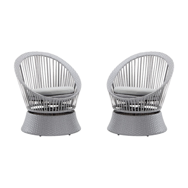 Modern Swivel Wicker Lounge Chair With Round Design - R&R Furniture Gallery (Fountain Valley, CA)