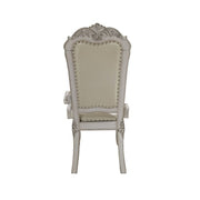 Dresden - Synthetic Leather Arm Chair (Set of 2) - Bone White - R&R Furniture Gallery (Fountain Valley, CA)