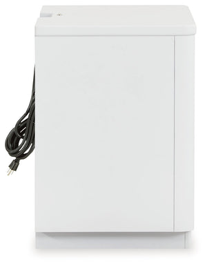 Chalanna - Two Drawer Night Stand - White - R&R Furniture Gallery (Fountain Valley, CA)