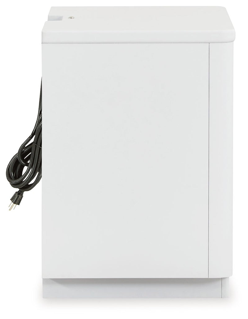 Chalanna - Two Drawer Night Stand - White - R&R Furniture Gallery (Fountain Valley, CA)