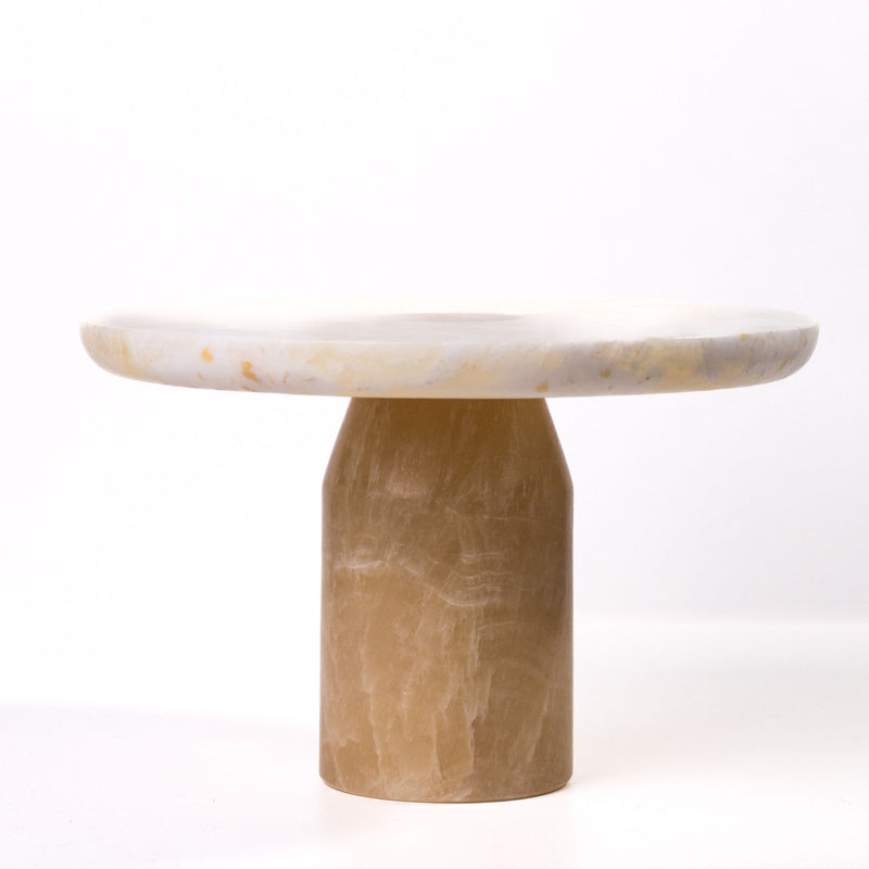 Marble Cakestand - Yellow Onyx - R&R Furniture Gallery (Fountain Valley, CA)