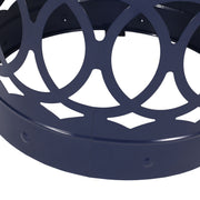 Modern outdoor metal large end table by Noble House with a sleek design, featuring a sturdy frame and spacious tabletop.