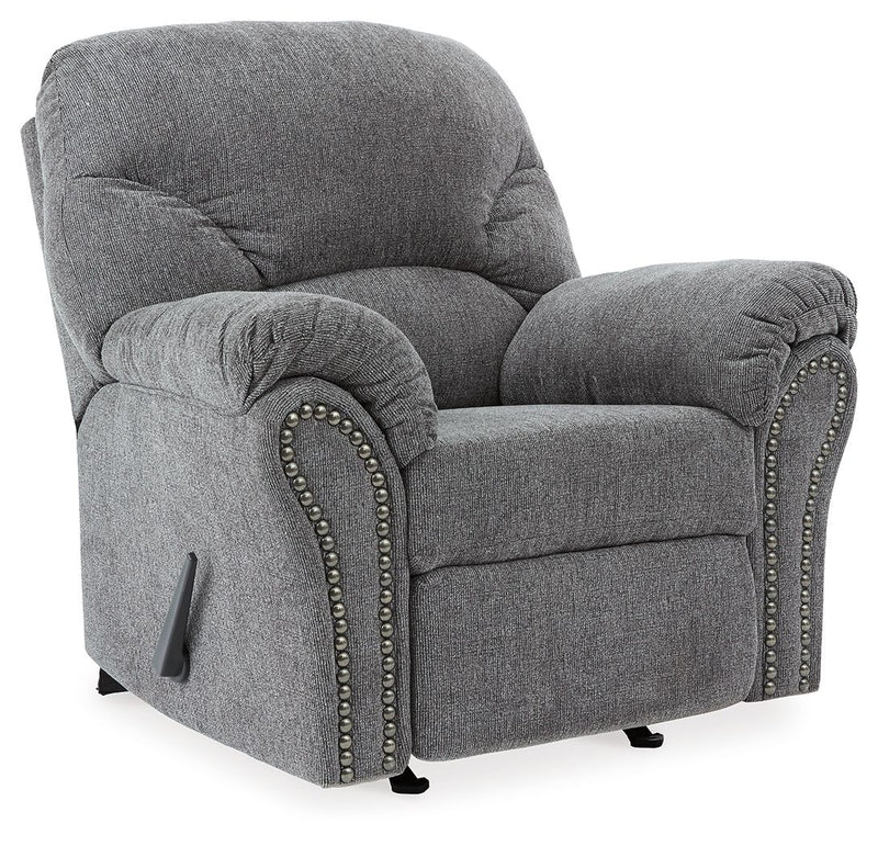 Allmaxx - Rocker Recliner - Pewter - R&R Furniture Gallery (Fountain Valley, CA)