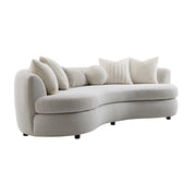 Iniko - Sofa With 6 Pillows - Beige Boucle - R&R Furniture Gallery (Fountain Valley, CA)