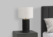 Table Lamp, Lighting, Resin, Contemporary - Black / Cream - R&R Furniture Gallery (Fountain Valley, CA)