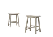 Alonzo small space counter height dining table with cabinet, drawer, and two ergonomic counter stools in a 3-piece Lilola Home set.