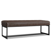 Penelope - Ottoman Bench With Genuine Leather Upholstery - Brown - R&R Furniture Gallery (Fountain Valley, CA)