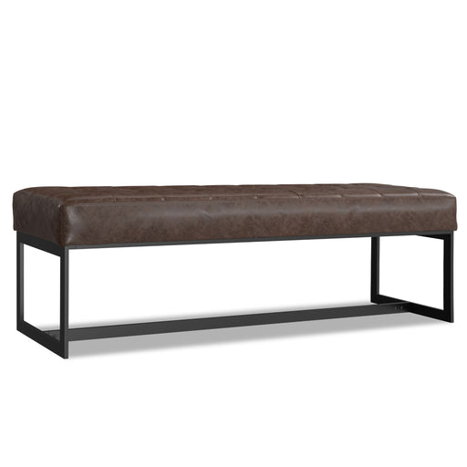 Penelope - Ottoman Bench With Genuine Leather Upholstery - Brown - R&R Furniture Gallery (Fountain Valley, CA)