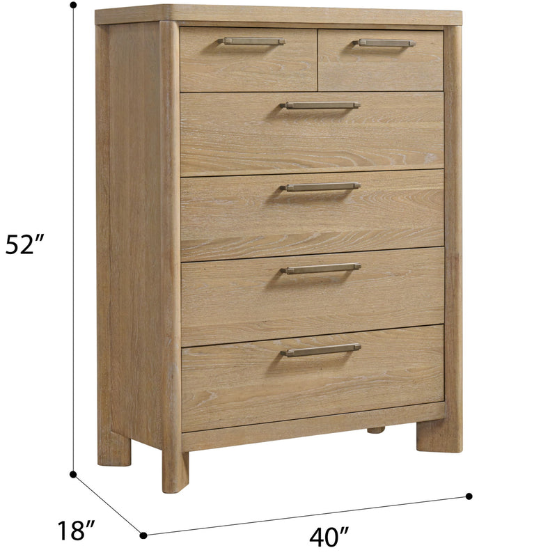 6 Drawer Chest - Tan - R&R Furniture Gallery (Fountain Valley, CA)