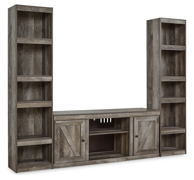 Wynnlow - 3-Piece Entertainment Center - Gray - R&R Furniture Gallery (Fountain Valley, CA)