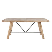 Rustic Dining Table With Metal Support - Natural - R&R Furniture Gallery (Fountain Valley, CA)
