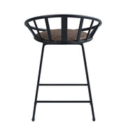 Zudora - Counter Height Chair (Set of 2) - Synthetic Leather & Black - R&R Furniture Gallery (Fountain Valley, CA)