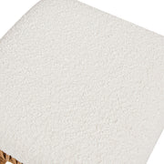Lucia - Backless Upholstered Counter Stool With Frame - Ivory White - R&R Furniture Gallery (Fountain Valley, CA)