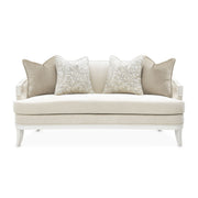 La Marisia - Chenille Loveseat - Tranquil / Creamy Pearl - R&R Furniture Gallery (Fountain Valley, CA)