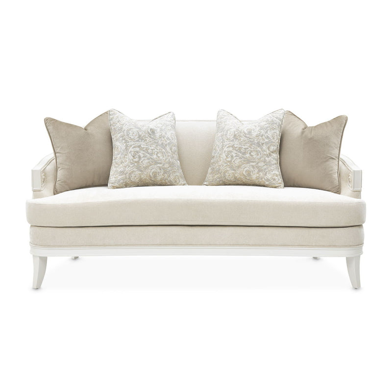 La Marisia - Chenille Loveseat - Tranquil / Creamy Pearl - R&R Furniture Gallery (Fountain Valley, CA)