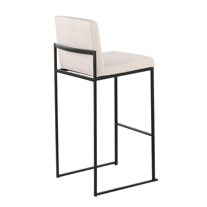 Lumi Source Fuji high back barstool with contemporary elegant design, featuring sleek style and modern seating for bar or kitchen.