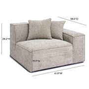 Mindy - RAF Corner Chair - R&R Furniture Gallery (Fountain Valley, CA)
