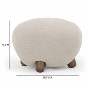 Pucker - Boucle Ottoman - Warm Gray - R&R Furniture Gallery (Fountain Valley, CA)