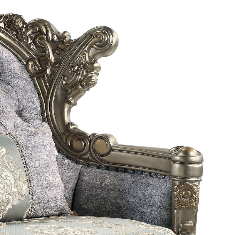 Miliani - Chair With Pillow - Fabric & Antique Bronze - R&R Furniture Gallery (Fountain Valley, CA)