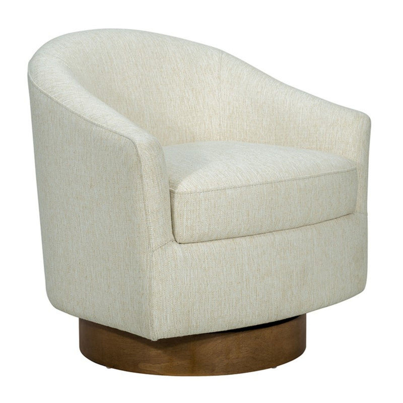 Upholstered Swivel Chair - Cream - R&R Furniture Gallery (Fountain Valley, CA)