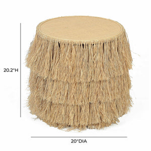 Luau - Rattan Round End Table - Natural