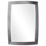 Uttermost Haskill wall mirror with brushed nickel frame, elegant round shape, and modern design for contemporary interiors.