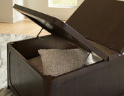 Breckington - Cocktail Table With Storage - Dark Brown - R&R Furniture Gallery (Fountain Valley, CA)