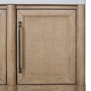 Cement Topped Server With Cane Insets - Sand - R&R Furniture Gallery (Fountain Valley, CA)
