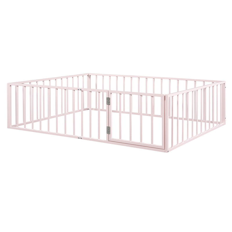 Metal Floor Bed Frame With Fence And Door - R&R Furniture Gallery (Fountain Valley, CA)