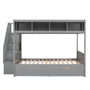 Bunk Bed With Shelfs, Storage Staircase And 2 Drawers - R&R Furniture Gallery (Fountain Valley, CA)