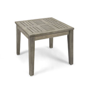 Dexterity - Outdoor Square Side Table With Wood Frame - Gray - R&R Furniture Gallery (Fountain Valley, CA)