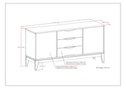 Simpli-Home Harper sideboard buffet with wooden finish, featuring multiple drawers and cabinet doors for storage.