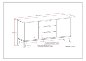 Harper - Sideboard Buffet - Walnut Brown