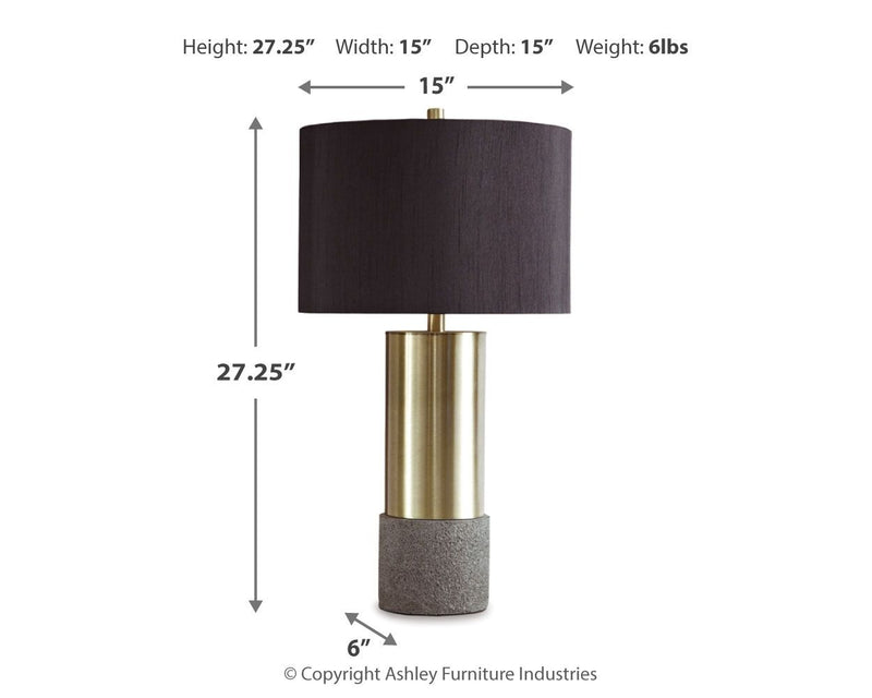 Jacek - Metal Table Lamp - R&R Furniture Gallery (Fountain Valley, CA)