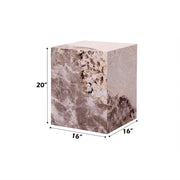 Fultan - End Table - Engineered Stone - R&R Furniture Gallery (Fountain Valley, CA)