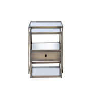 Enca - Nesting Table Set - Clear Glass & Antique Brass - R&R Furniture Gallery (Fountain Valley, CA)