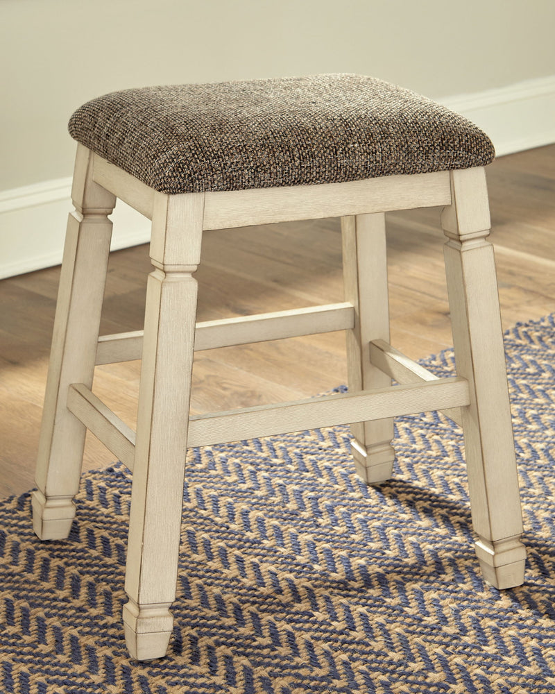 Bolanburg - Upholstered Stool (Set of 2) - Beige - R&R Furniture Gallery (Fountain Valley, CA)