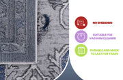 Marfi - 6' X 9' Oriental Area Rug - Gray / Blue - R&R Furniture Gallery (Fountain Valley, CA)