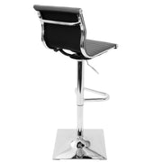 Lumi Source Masters contemporary adjustable barstool with swivel, bar height (28-30 inches), featuring a modern design and padded seat.